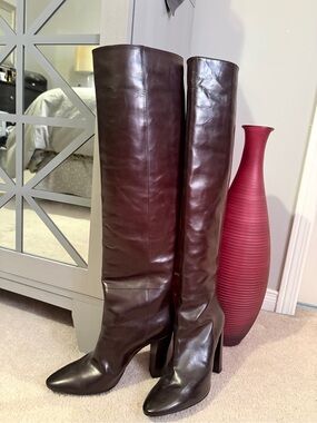 NEW Longchamp Women's Over-the-Knee Leather Boots